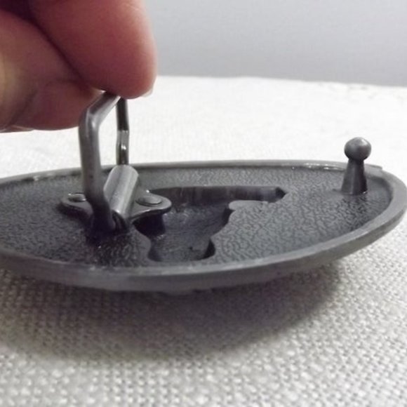 Long Horn Bull and Fronds Belt Buckle - Picture 5 of 8